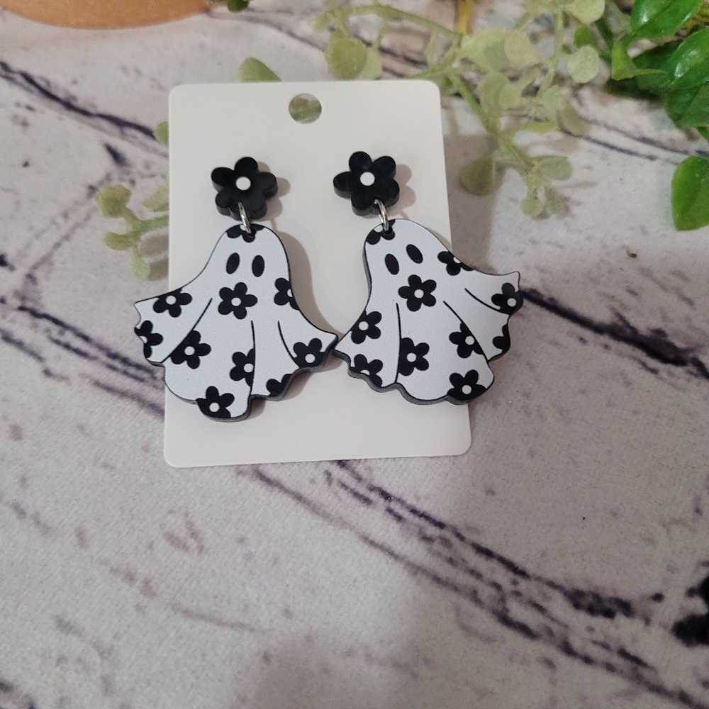 Flower Ghost Earrings